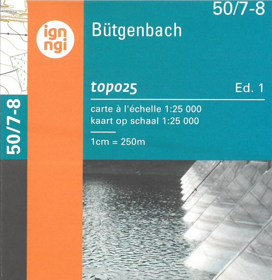 Carte Topo Bütgenbach 50 (7-8) - Office du Tourisme de Jalhay Sart